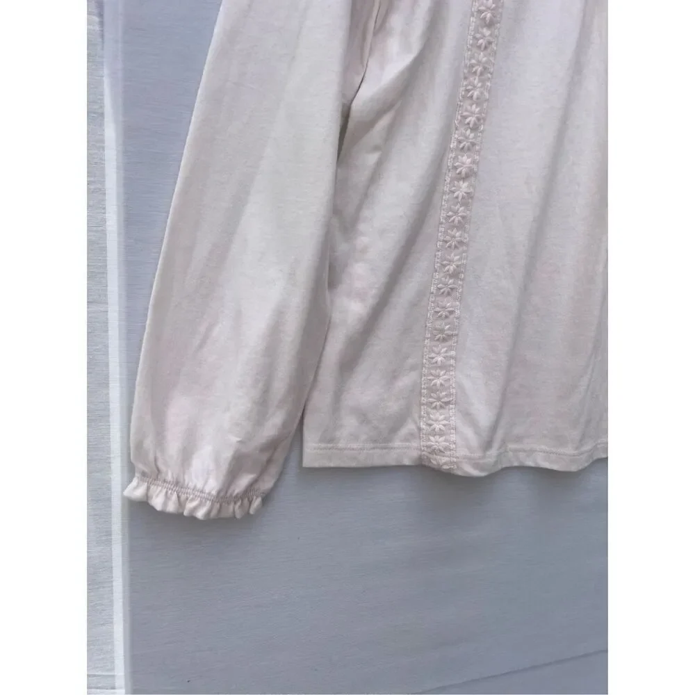 Old Navy Lace-Trim Long-Sleeve Jersey Top for Girls size XL(14-16)